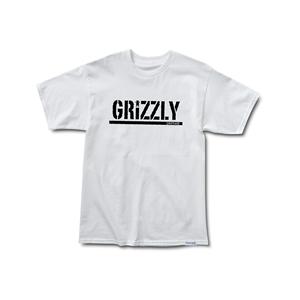 T-shirt Diamond Grizzly Stamp Print Tee (wht)